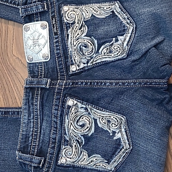 WILD AND FREE Miss Me Jeans Boyfriend Capri Size 26 ♠♠♠ - Picture 5 of 12